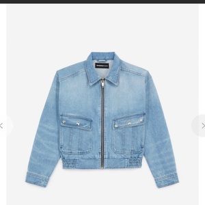 The Kooples Denim Zip Jacket